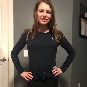 abercrombie navy blue long sleeve